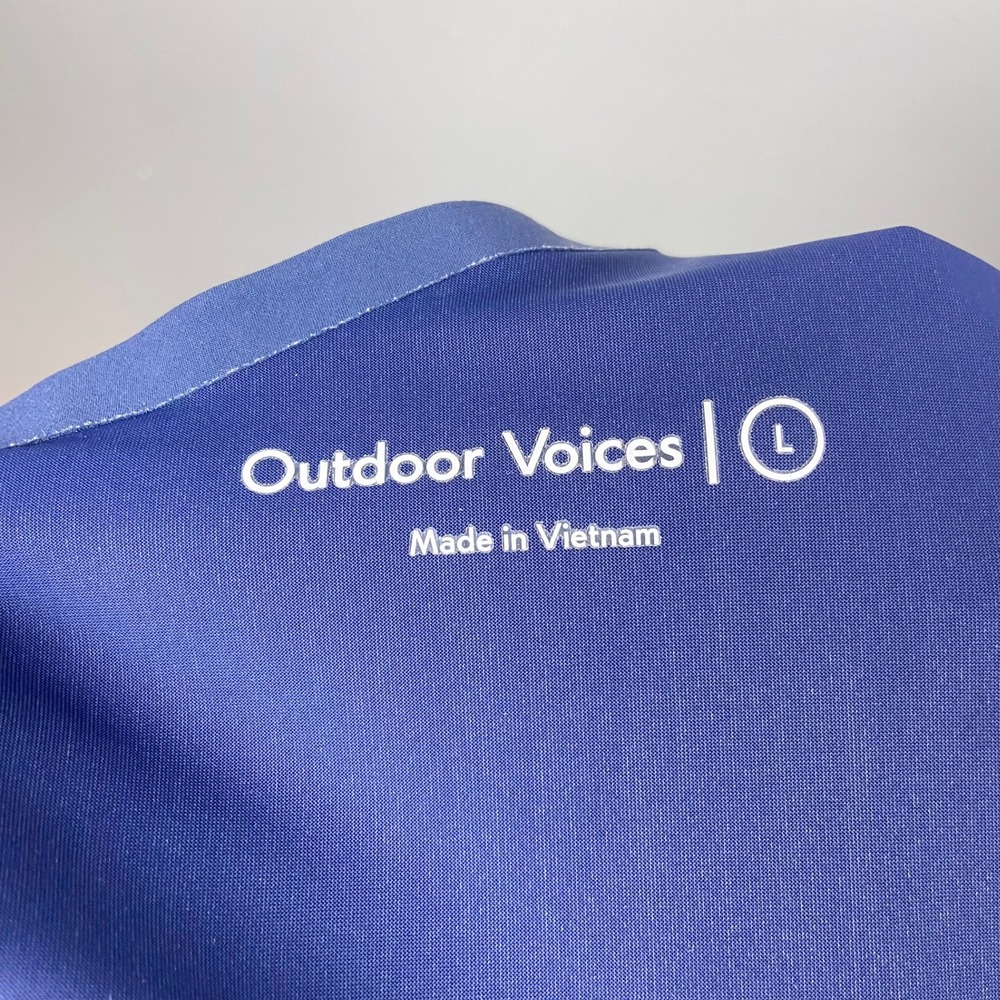 Outdoor Voices Exercise Dress Womens Size L Navy Blue Racerback Shorts Pocket - Picture 2 of 10